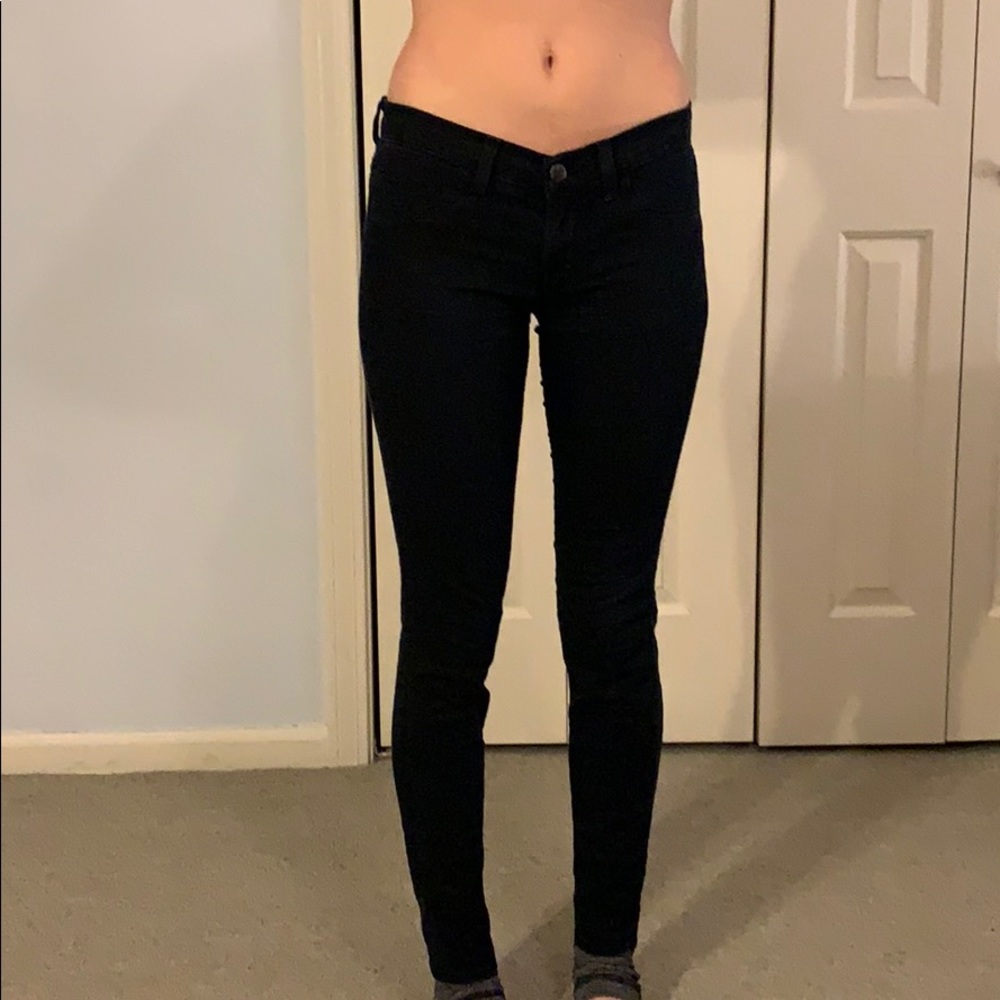 J brand black fabric skinny jeans
